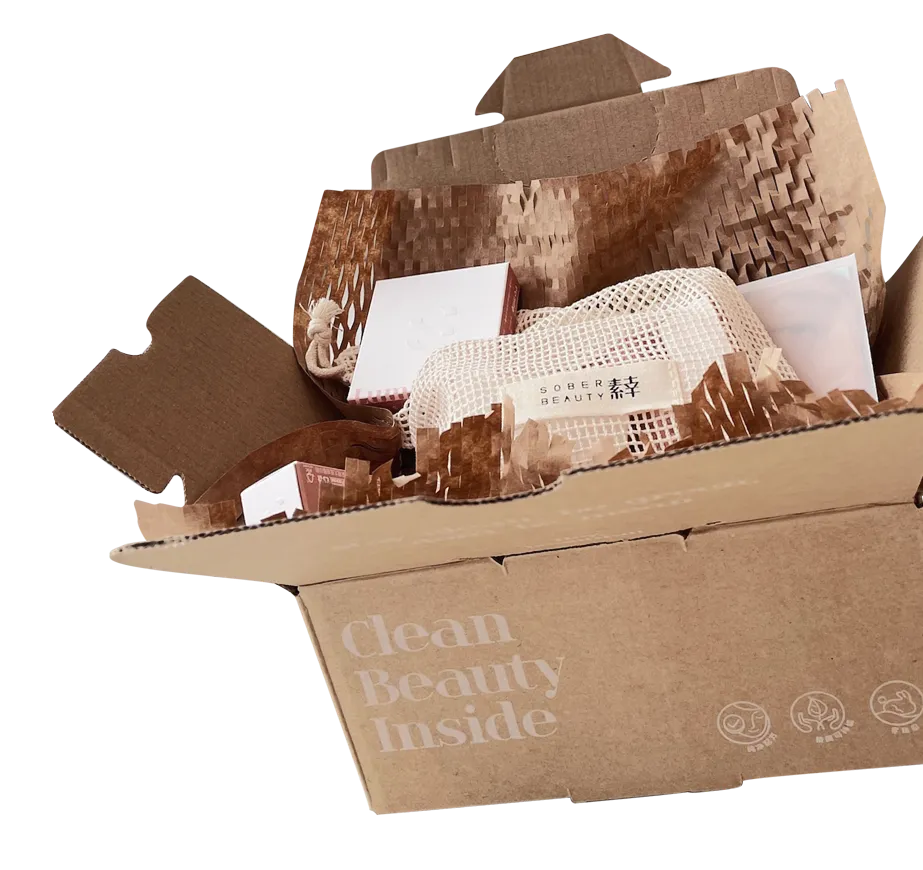 Plastic-free shipping box